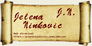 Jelena Ninković vizit kartica
